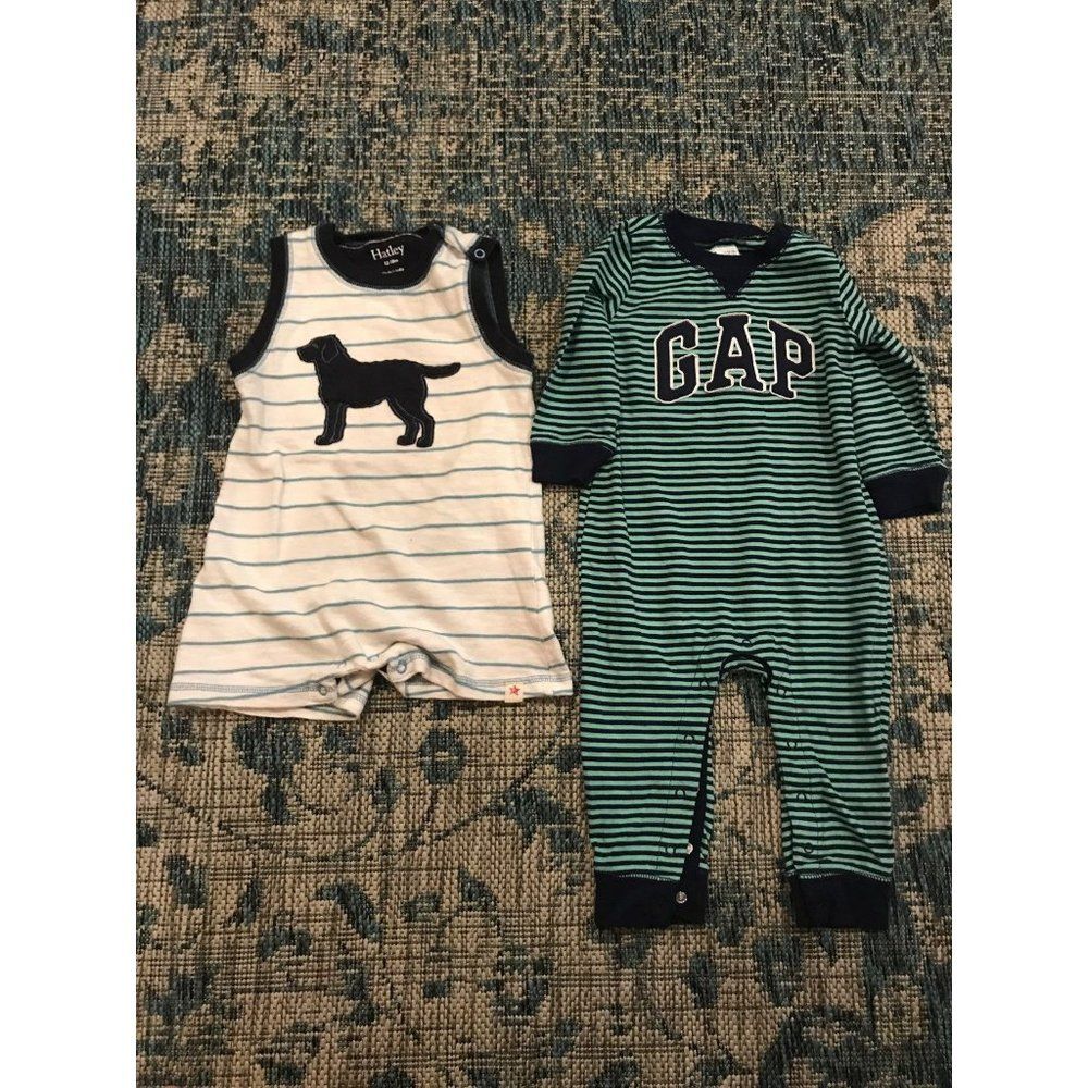 baby boy size 12-18 months Lot Of 2 Dog Romper Outfits